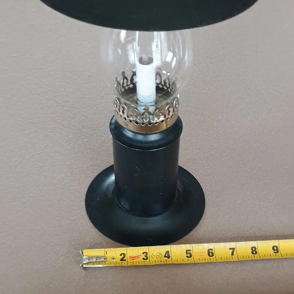 Vintage Black and Brass Lantern Table Accent